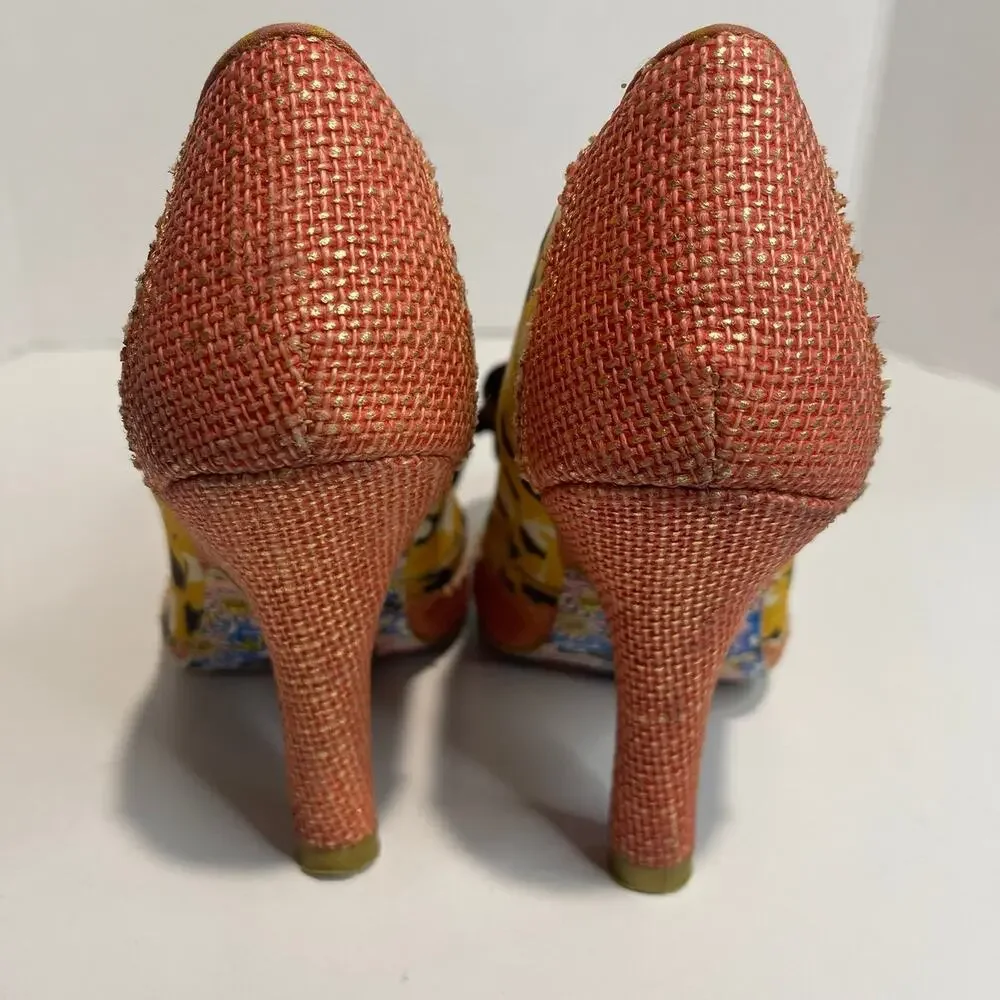 MUTINY by  Irregular Choice Shoes HIGH HEEL BROWN BOW SIZE 36